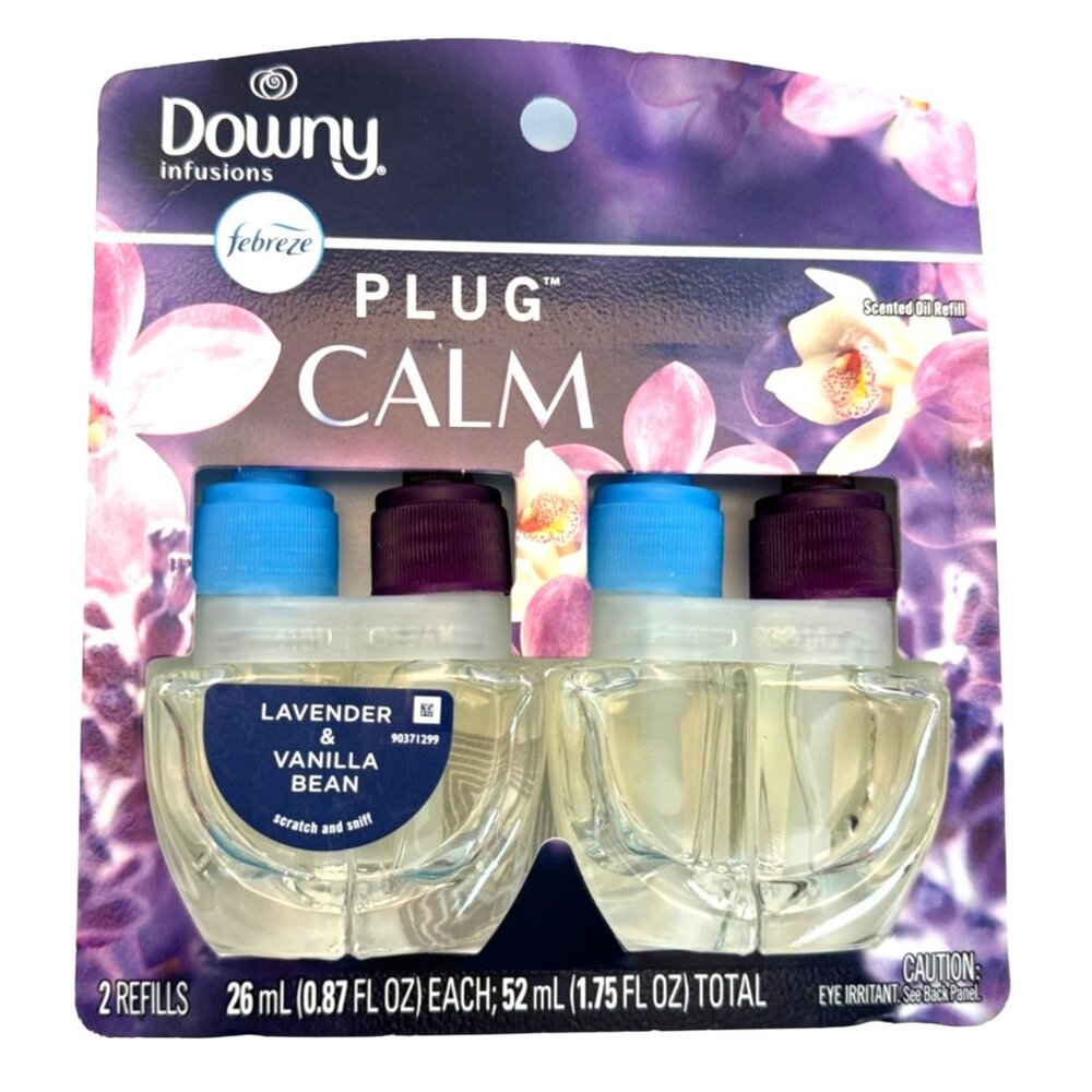 Downy Infusions Calm Plug-In Air Freshener Refills Lavender & Vanilla Bean 2 Pac